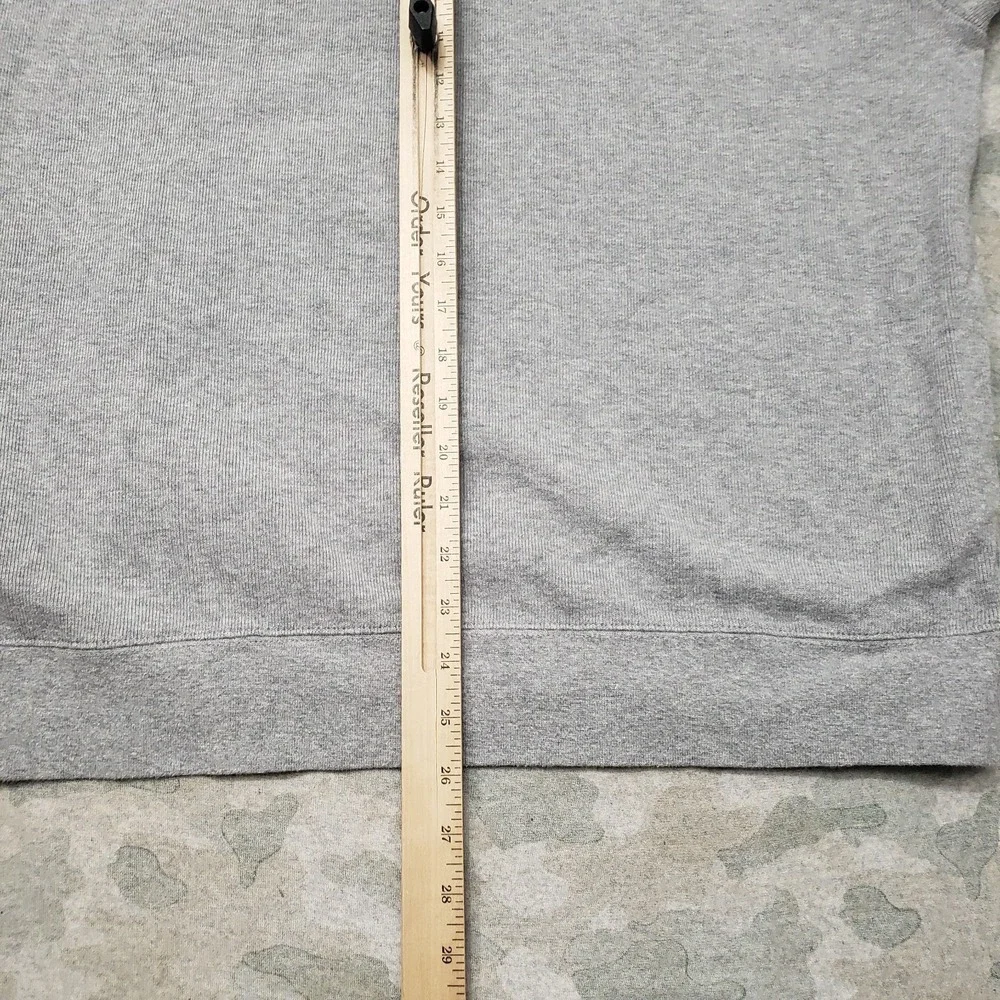 Orvis Sweater Mens Large Gray Quarter Zip Long Sleeve Fleece
